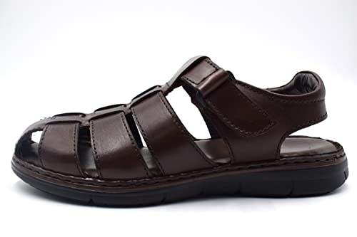 NEKTA /ke'nekt/, Men's Fisherman Leather Sandals- RMDR-12