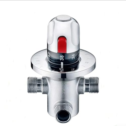 Thermostatic Shower Mixing Valve, Full Brass Automatic Temperature Control for Bathtub Shower Screen Enclosure Installation