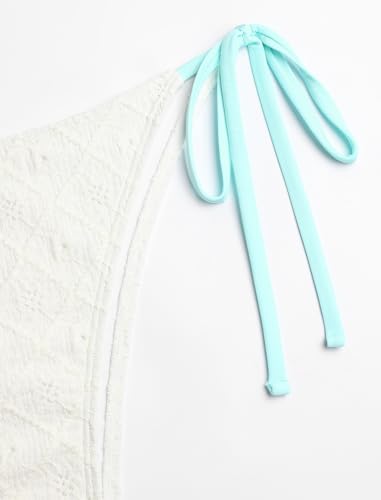 Image of ZAFUL Women's Polka Dot Bikini Set Double Layer Halter Swimsuit Colorblock Side Tie 2 Piece Bathing Suit