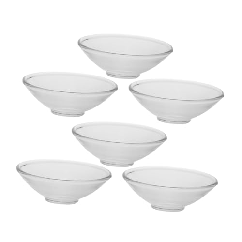 FUTUREORYY 6 pièces Lot de Coupelles Verre Transparent pour Bougies Protège Mobilier Coulures de Cire Plateau Rond Gouttes pour Chandeliers pour et Événements à
