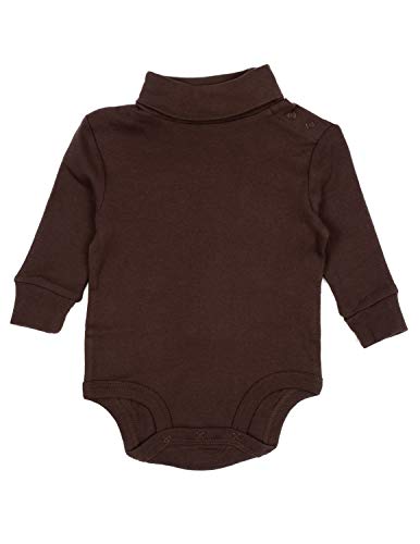 Image of Leveret Long Sleeve Baby Boys Girls Bodysuit Turtleneck 100% Cotton (Size 6 Months-2 Toddler)