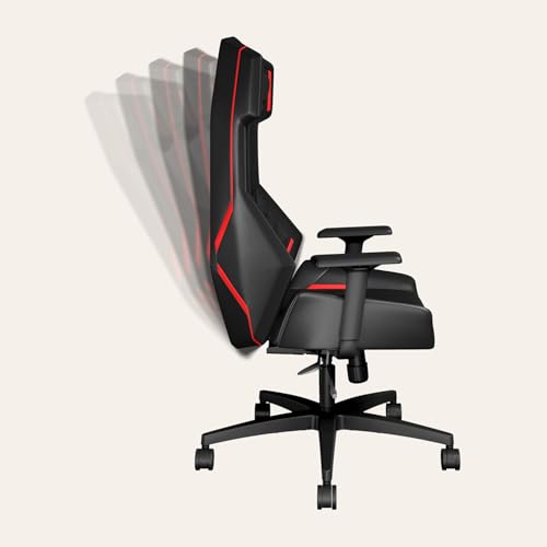 Image of Interio by Godrej Venox High Back Synthetic Leather Ergonomic Gaming Chair (Black) 1-Year Warranty, 3D Armrest, Magnetic Lumbar and Headrest Adjustable