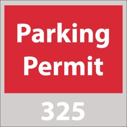 NMC PP13C Windschutzscheibe (Parkausweis, 201-300, Rot)