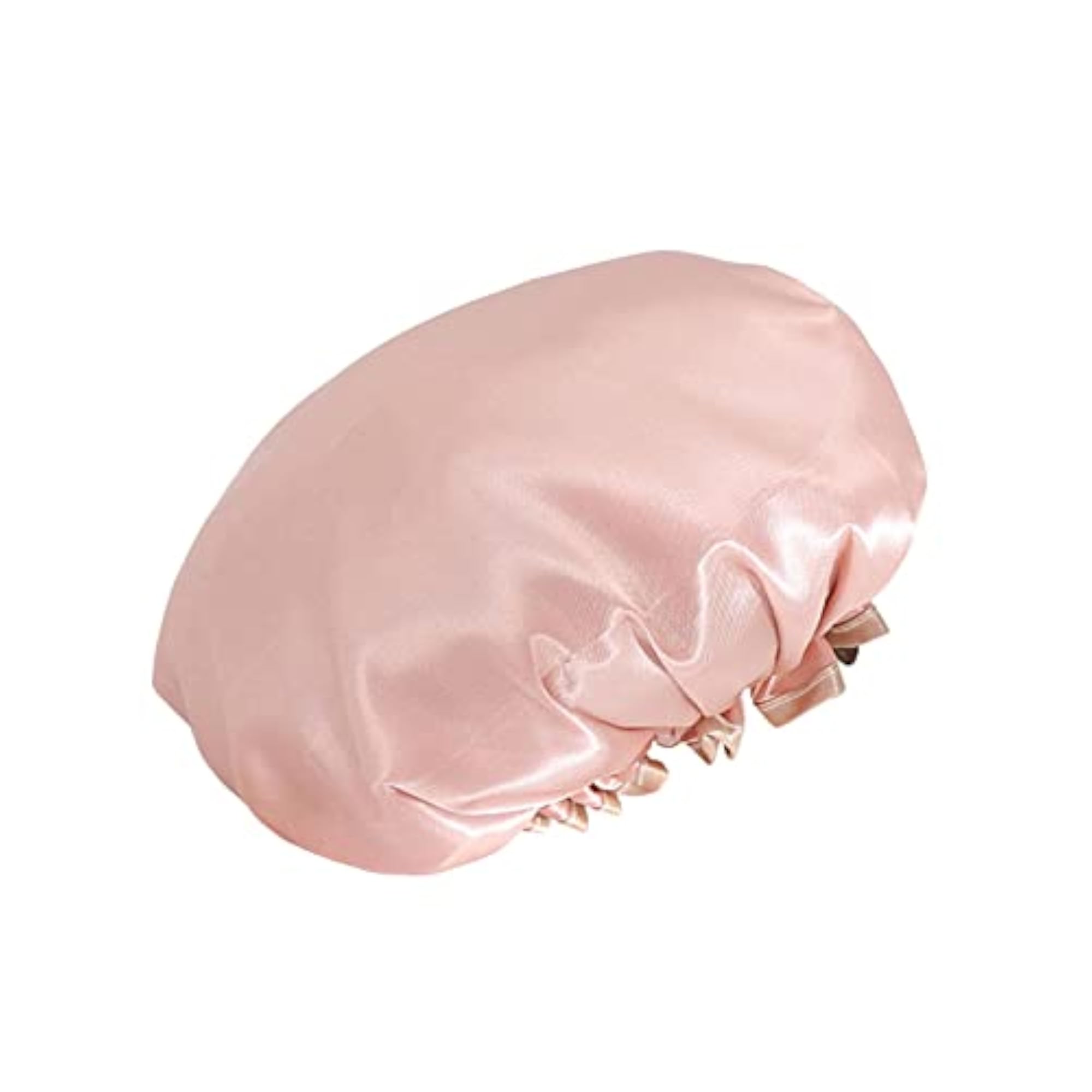 6x Reusable Waterproof Shower Caps for Salon Girls, Champagne
