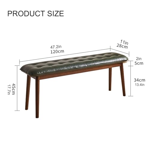 Banco tapizado moderno de madera para pie de cama y entrada de casa 4