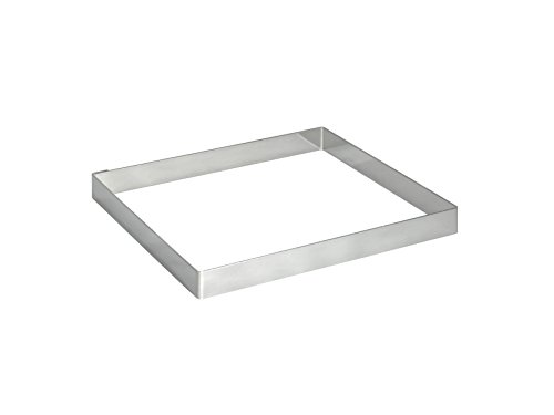 DE BUYER - Juego de moldes Cuadrados para Tartas (Acero Inoxidable, 2...