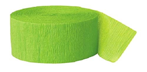 Lime Green Party Supplies - Crepe Paper Streamers (2 Pack) 162 ft total length