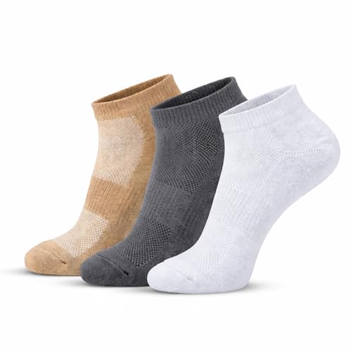 Image of Men Cotton Blend Ankle Socks - Pack of 3 | Earth & Warm Casual Colours | Everyday Comfort Wear