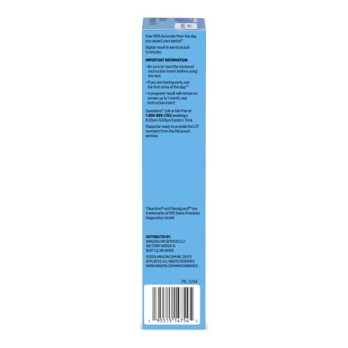 Image of Amazon Basics Digital Pregnancy Test, Over 99% Accurate, Wide Tip for Easy Sampling, 2 Pack
