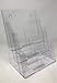 Dazzling Displays Clear Acrylic Brochure Holder, Fits 8.5 x 11 Inch Material, 3-Tier Multi-Pocket Brochure Display Stand for Business, Office, Trade Shows