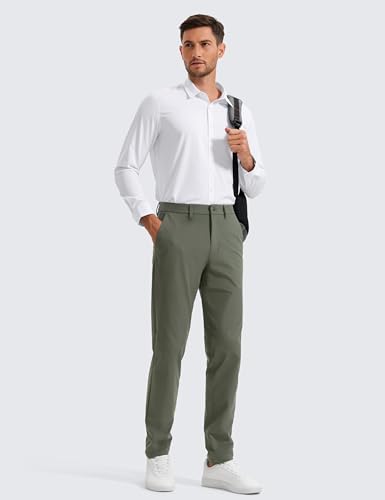 Image of CRZ YOGA All Day Comfy Golf Pants 28 inch /30 inch /32 inch /34 inch /36 inch | Decent Stretch, Wrinkle-Resistant, Casual, Slightly Tapered Leg, Flat Front, Pockets, Trousers for Men