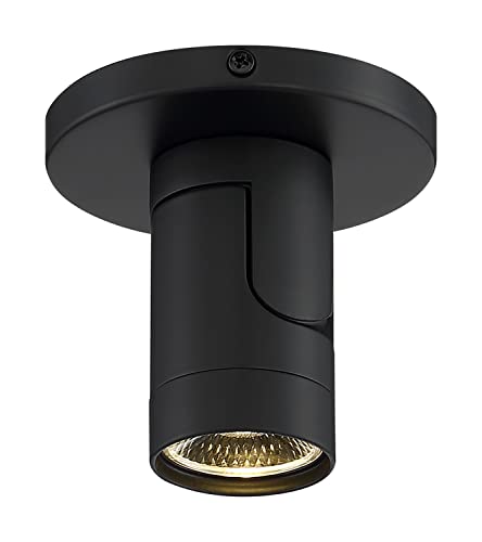Image of Nuvo Lighting 62 /1105 12W LED Adjustable Barrel Monopoint Ceiling and Wall Spotlight, Black