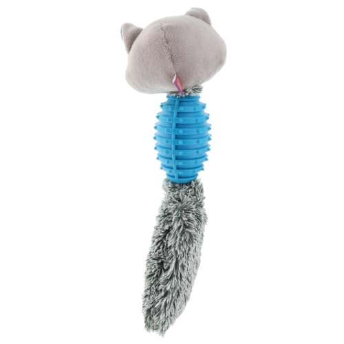 Image of Squeaky Dog Toy Plush No Filling Dog Chew Toy Cute Crinkle Small Animals Squeaky Toy for Puppy Tooth Training Chewing (Raccoon - Blue)