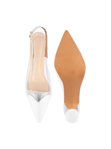 Image of TRYME Trendy Ravishing Transparent Close Toe Pointed Mules Style stilettos Heel Sandals For Women & Girls