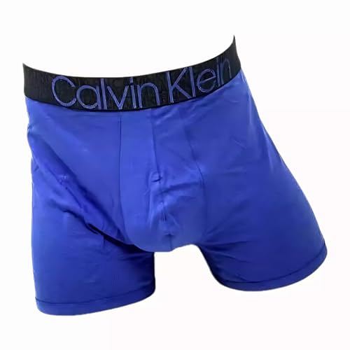 Calvin Klein Men's Reconsidered comfort Boxer Brief (US, Alpha, Medium, Regular, Regular, Blue)