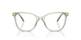 Swarovski SK2020 Prescription Eyewear Frames, Transparent Beige/Demo Lens, 52 mm