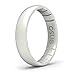Enso Rings Thin Elements Silicone Ring Infused with Precious Elements â€“ Stackable Wedding Engagement Band â€“ 4.3mm Wide, 1.75mm Thick (Pearl, 9)