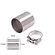 iSpchen Motorrad Auspuffrohr adapter Verbindungsstück Rohr Reduzierstück Auspuff adapter Universal Edelstahl Auspuffadapter Bandstahl Schellen 54mm auf 51mm Rohrverbinder