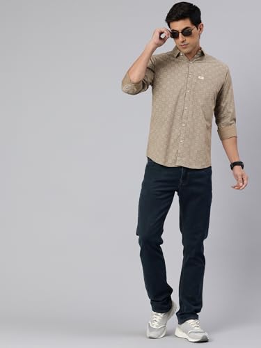 Image of Majestic Man Custom Abstract Printed Pure Cotton Slim Fit Casual Shirt
