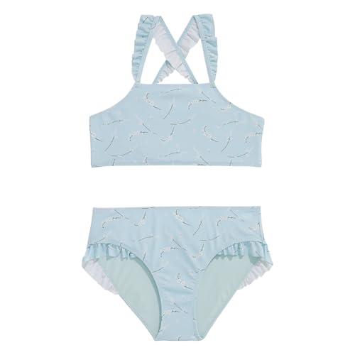 vineyard vines Girls Ruffle High Neck Two Piece