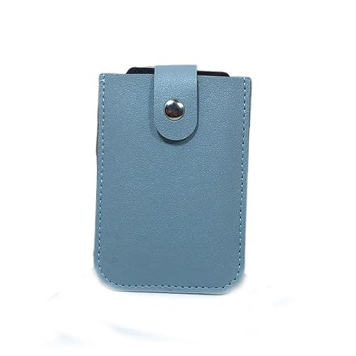 PU Leather Pulling Card Holder, Portable Men Card Cover Small Purse Wallets Vintage Men Wallet Pocket Card Case PU Leather Purses(blue)