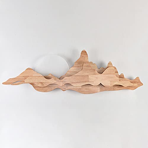 Litfad LT772885WMN Decorative Led Wall Sconce Light Asian Style Sunrise Mountain Shape Wall Lamp Acrylic Lampshade Wall Mounted Lights thumb #6