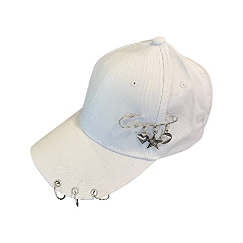 iZOA Caps and Hats for Men and Women Ring Clips Chain Decored Casual Adjustable Unisex Baseball Caps Ball Caps