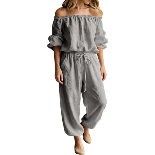 Ensemble en lin mariage et cocktail tenue chic épaules dénudées