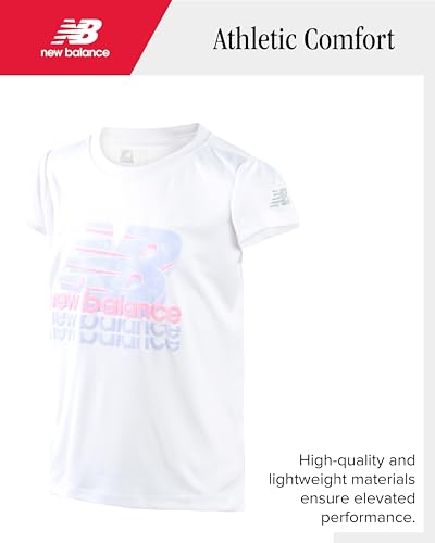 New Balance Active Girls Leggings Set - 2 Piece Short Sleeve Girls Shirts and Leggings Kids Yoga Athletic Workout Set (7-16)3