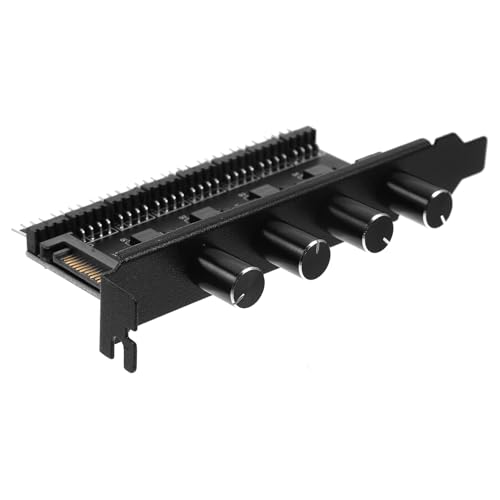 MUELODSIC Concentrador de Ventiladores para PC con Control de Variable Silencioso Instalación sin Cables Adicionales Compatible con Ventiladores de Caja y Escritorio