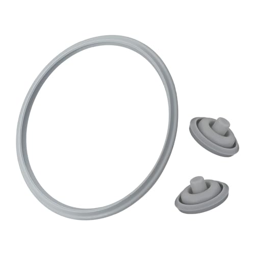 Bouge Piezas de Repuesto para Ollas a Presión, Goma para Olla y 2 Sellos de Señal de Cocción Compatible con WMF Olla a Presión con Tapa 2,5l - 8,5l Silicona (Juego de 3)