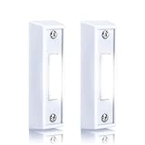 2 PCS Lighted Doorbell Button, Wired Door Bell Push Buttons LED Door Chime,Wall Mounted Doorbell Switch Garage Doorbell Button (White Light)