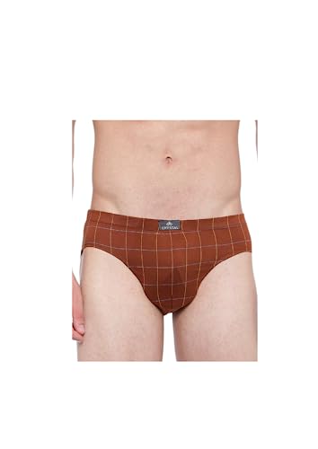 Image of Crystal Italia Brief Men's Super Combed Cotton Checkered Brief with Concealed Waistband | Assorted | (Pack of 2)