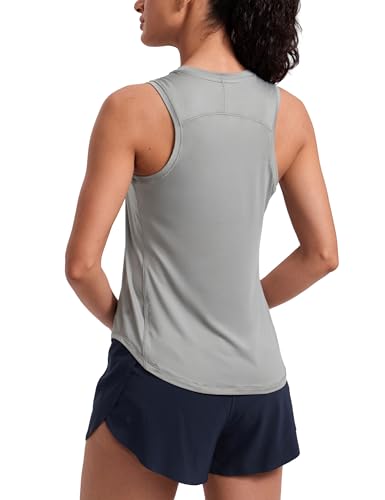 Image of CRZ YOGA Lightweight Racerback Tank Top | Workout, Moisture Wicking, Classic Fit, Hip Length, Reflective Spots, Sleeveless Shirts for Women