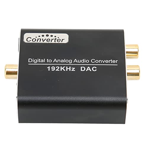 Generic Convertidor Digital a Analógico DAC de 192 KHz con Adaptador óptico Coaxial a 3,5 Mm para Sistemas de Cine en Casa TV HD DVD
