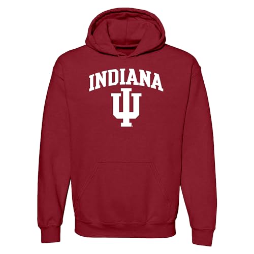 UGP Campus Apparel AH03 - Indiana Hoosiers Arch Logo Hoodie - Medium - Cardinal
