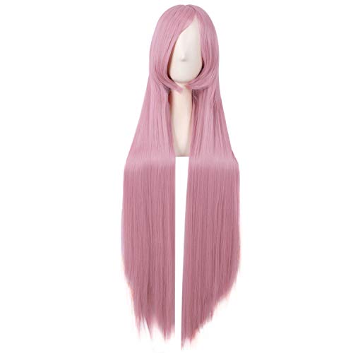 MapofBeauty 40" 100cm Pink Long Straight Cosplay Costume Wig Fashion Party Wig