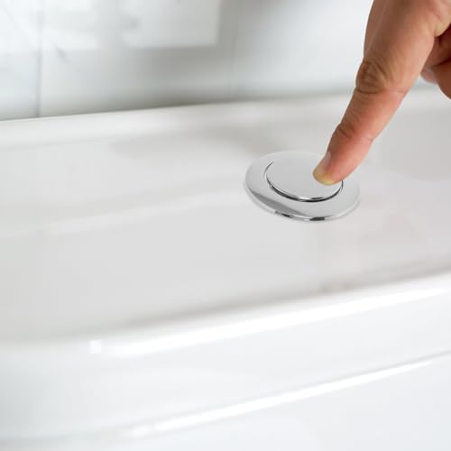 DONFAMDS 2個 トイレタンク用交換ボタン シングルプッシュ式 耐久性節水プ 水洗トイレ部品 簡単取付