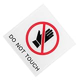 FUNOMOCYA Keine Berührenden Schilder Warnsignale Sicherheitswarnschild Keine Touch-schild-etiketten Selbstklebendes Berührungsverbotsschild Verwenden Sie Kein Handwarnzeichen Acryl