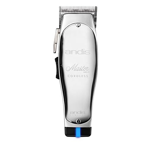 Andis 12470 Professional Master Corded/Cordless Hair & Beard Trimmer, Adjustable Carbon Steel Blade Hair Clipper for Close Cutting, Chrome, Silver - 5 Piece Set