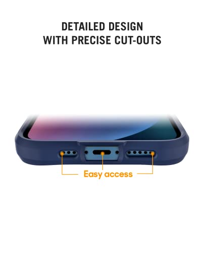 Image of DailyObjects Case for iPhone 14, Drop Protection Polycarbonate Blue Hybrid Slim Shockproof Back Cover