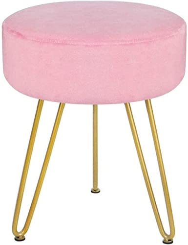 Repose-pieds en velours moderne et tabouret de coiffeuse rond rembourré de salon