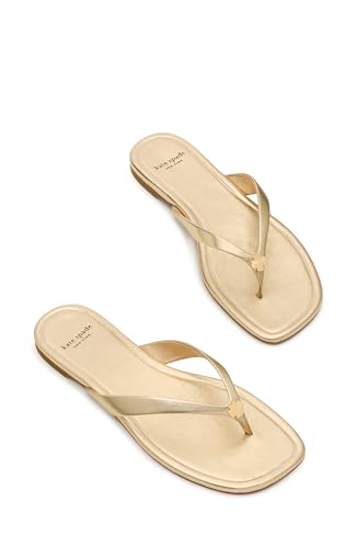 Image of kate spade new york Spade Flower Flip Flop, Pale Gold, 5.5