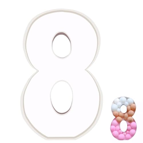 Boîte à ballons numéro 8 géante pour décoration d'anniversaire enfant et fête