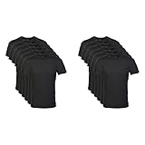 Gildan Men's Crew T-Shirt Multipack, Black (6 Pack), Medium & Gildan Men's Crew T-Shirt Multipack,...