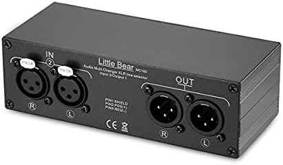 Nobsound 3-IN-1-OUT - Switch audio XLR bilanciato, 3 vie, stereo ...