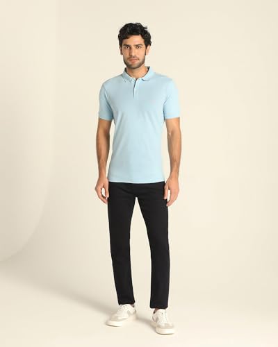 Image of Blackberrys Men Black Solid Jeans