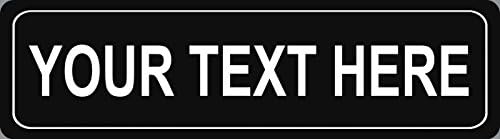 BuildASign Personalized Custom Street Sign 5"x18" Aluminum - Black