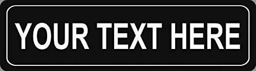 Buildasign Personalized Custom Street Sign 5"X18" Aluminum - Black #TOP25