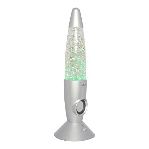 Craig CMA3699 Water Dancing Speaker with Decorative Lights in Silver | Bluetooth Wireless Technology | Aux Port Supported | Smartphone and Tablet Compatible |